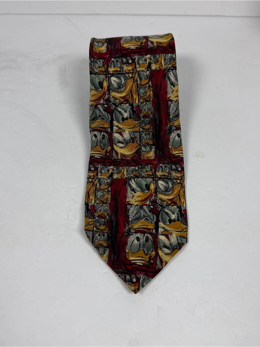 Donald Duck The Rack Mickey & Co. 100% Silk Tie Necktie Vintage Made In Italy